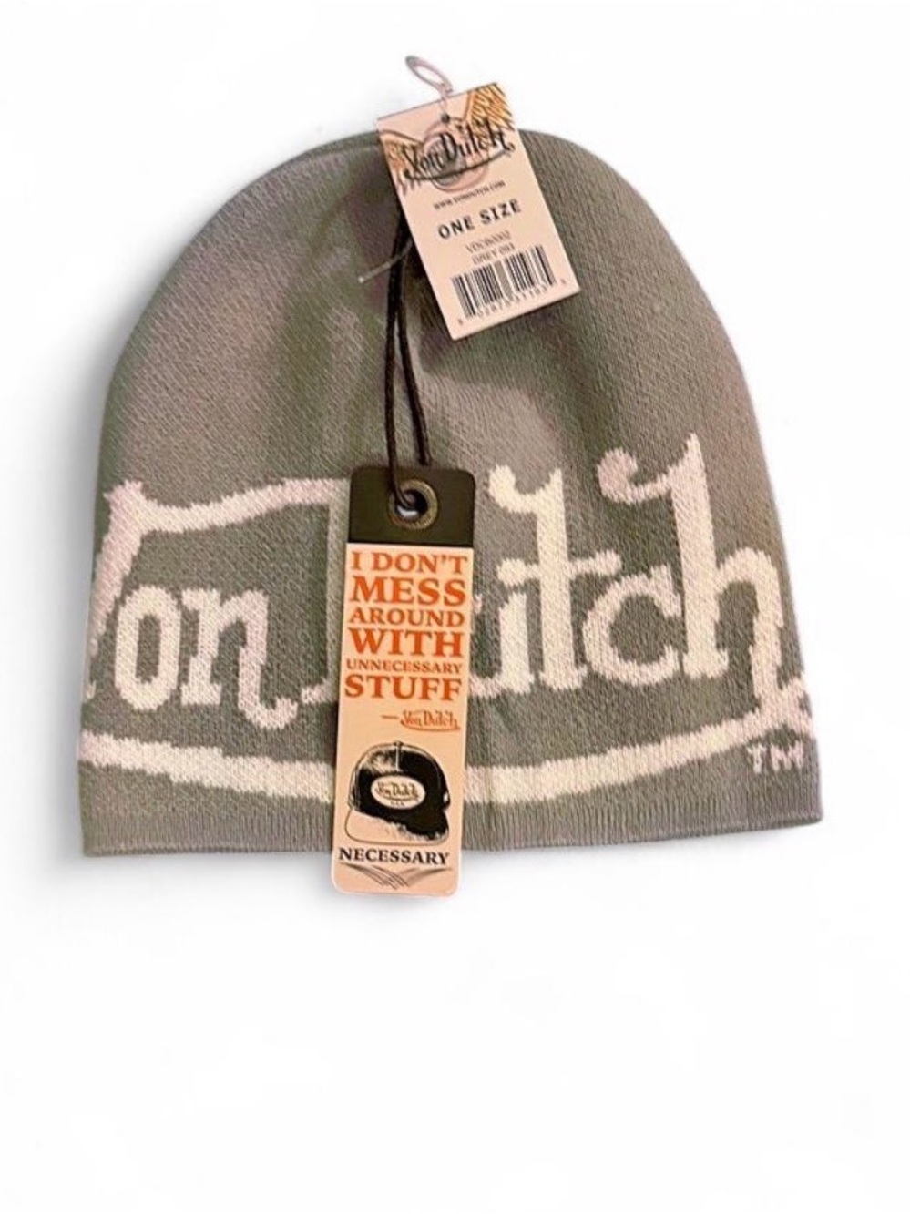 Von Dutch Charcoal Knit Beanie***NWT